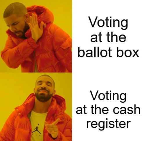Voting at the Cash Register